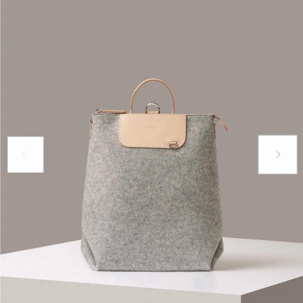 Elegant Gray and Tan Women's Backpack